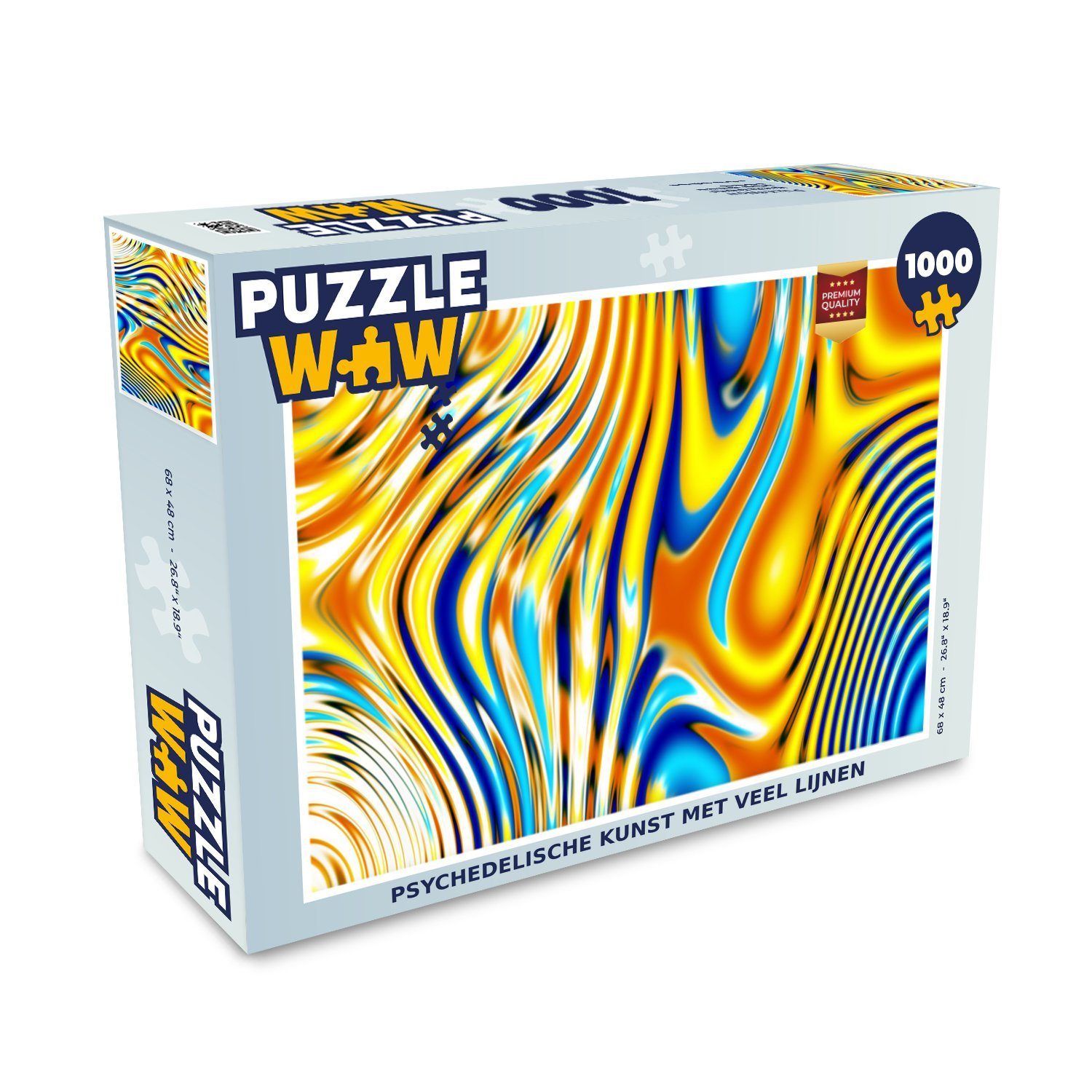 MuchoWow Puzzle Kunst - Linie - Psychedelisch, 1000 Puzzleteile, Foto-Puzzle,  Bilderrätsel, Puzzlespiele, Klassisch
