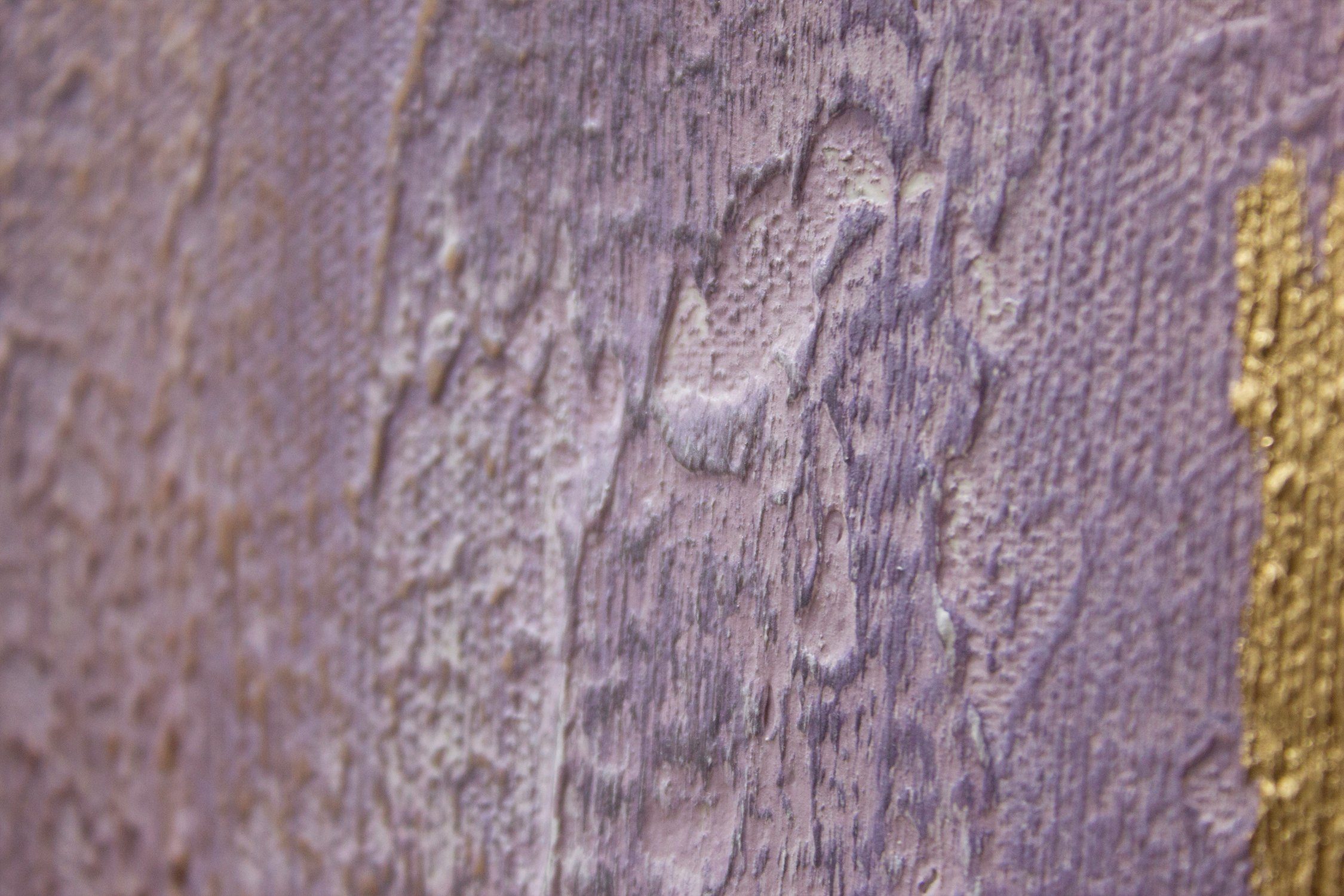 YS-Art Gemälde Sinfonie, Abstrakt, Leinwand Bild Handgemalt Abstrakt Lila Gold Weiß
