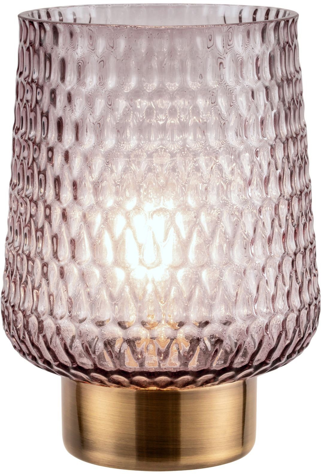 Pauleen Tischleuchte Sparkling Glamour, Leuchtmittel wechselbar, Warmweiß, E27, Batterbiebetrieben, Timerfunktion, Windlicht