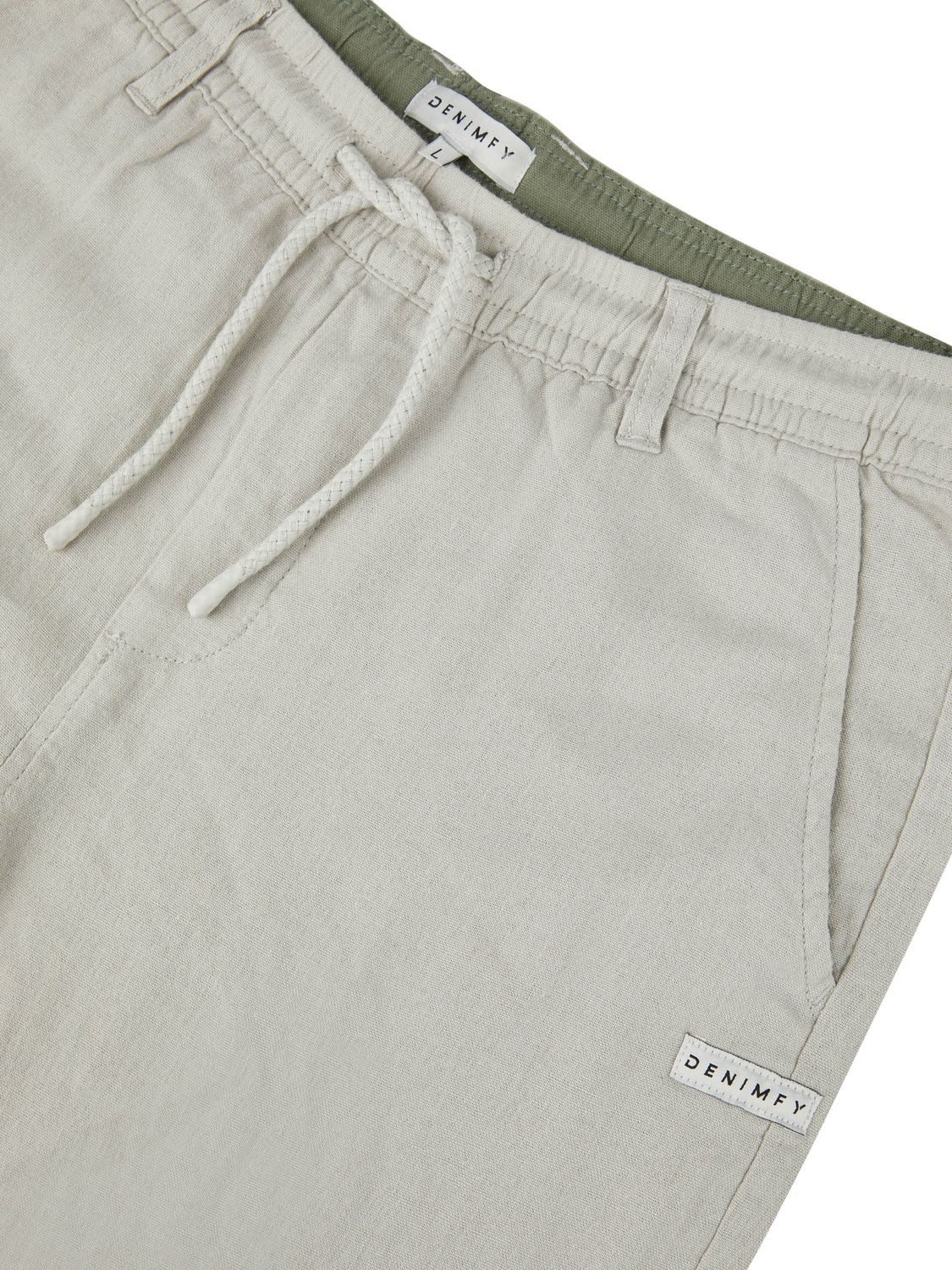 DENIMFY Chinohose Herren Freizeithose DFDylan Regular Fit Leinenhose mit Zugbandverschluss