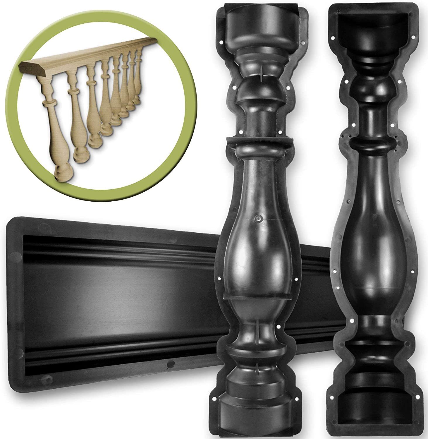 @tec Leichtbeton-Bauplatte Balustrade 2-teilig, (3-St), Schalungsform, günstig online kaufen
