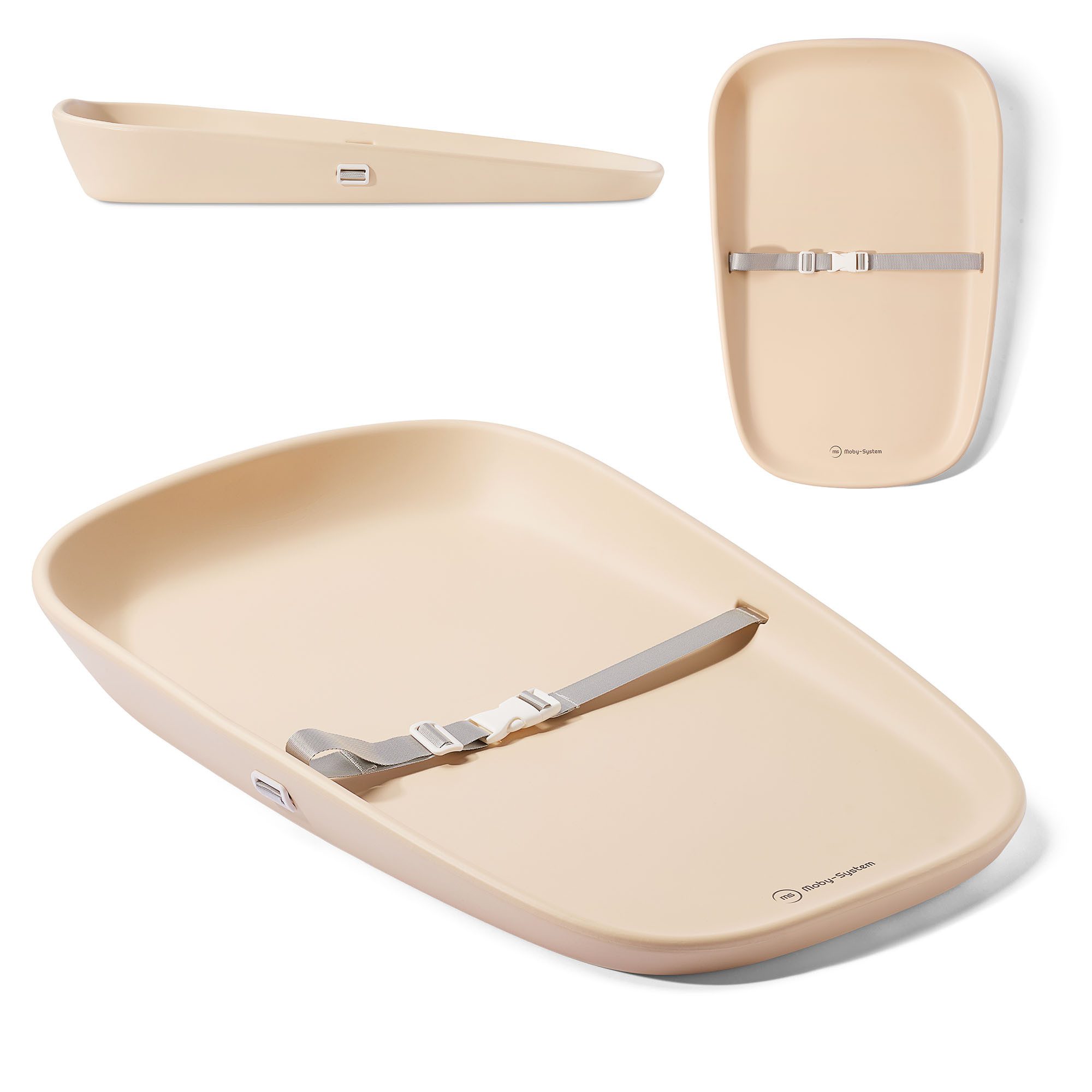 Moby-System Wickeltisch Moby-System Wickelauflage Baby Nest wasserdicht Beige 69x45 cm