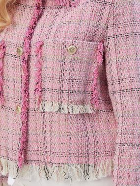 Edwina Eidtmann Kurzjacke Bouclé-Jacke mit Schmuckknöpfen