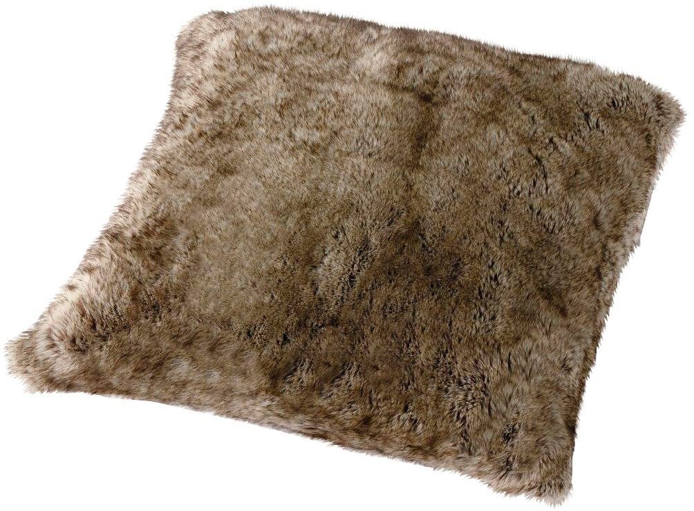 Gözze Fellkissen Wolf Felloptik, Kissenhülle mit Federn gefüllt, 1 Stück