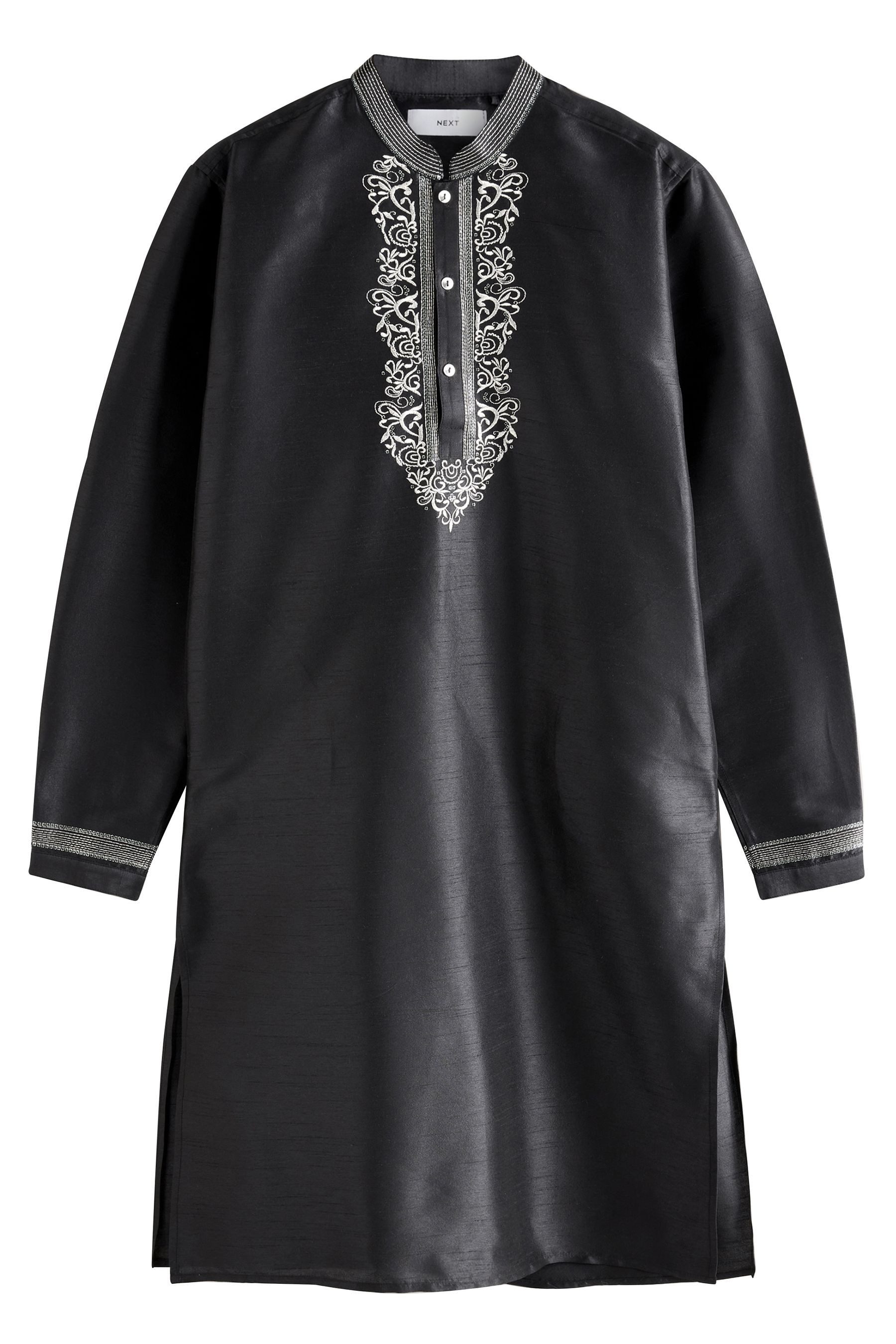 Next Langarmhemd Langes Kurta-Hemd (1-tlg) günstig online kaufen
