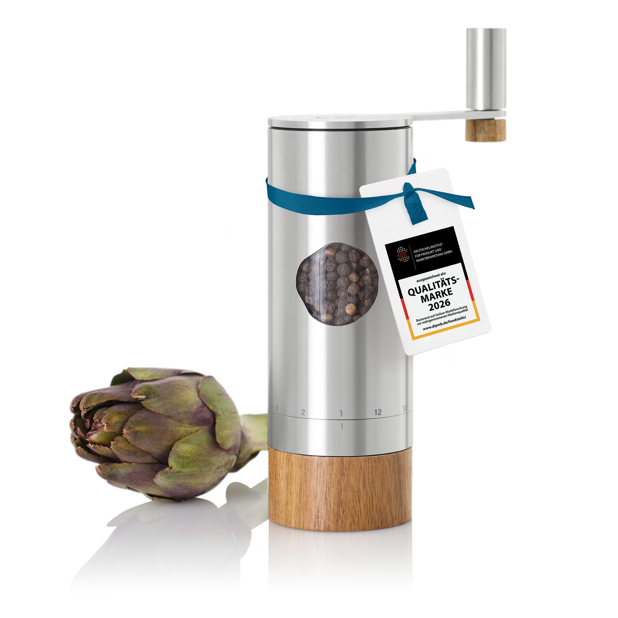 AdHoc Salz-/Pfeffermühle Getriebemühle PowerMill manuell, mit Präzisionsfeineinstellung (ohne Füllung)