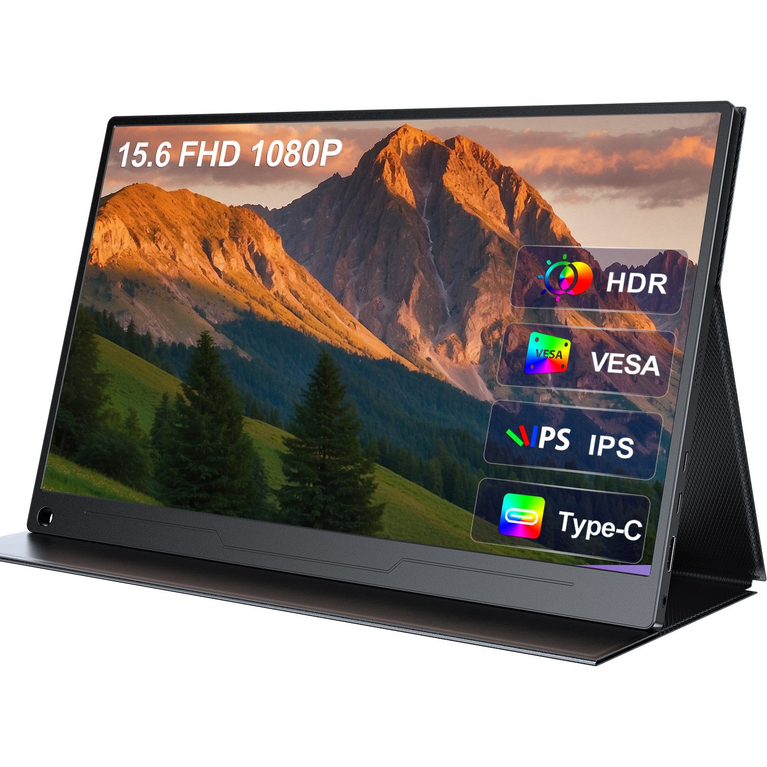 15,6 Zoll, Full HD IPS Display, USB-C & HDMI für Laptop Portabler Monitor