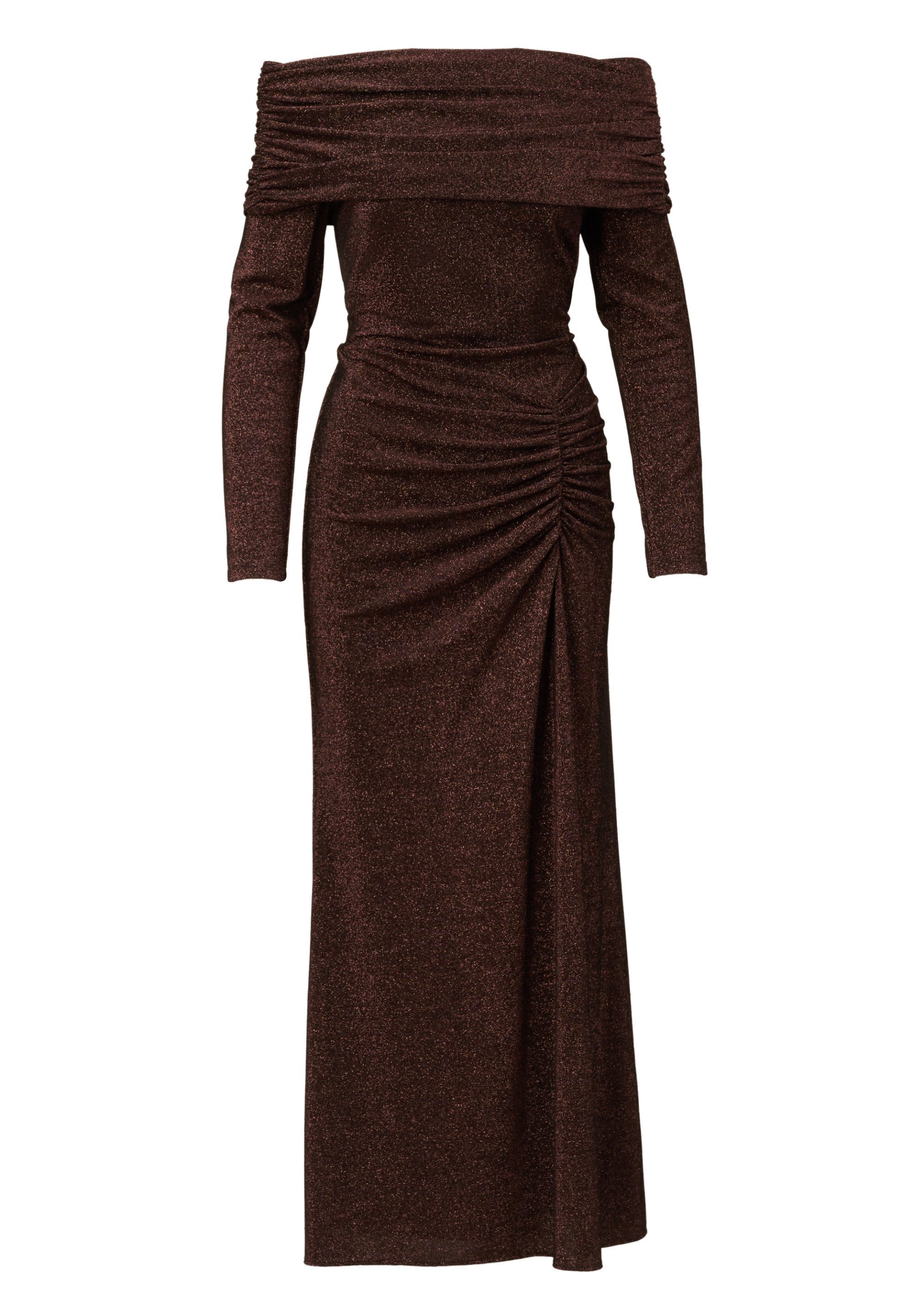 Adrianna Papell Strickkleid Metallic Knit Long Dress Schimmerndes Maxikleid günstig online kaufen
