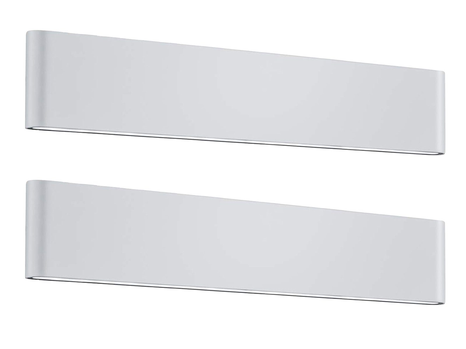 TRIO Leuchten LED Außen-Wandleuchte, LED fest integriert, Warmweiß, 2er-Set große Up Down Fassadenlampe Haus-wand beleuchten, Weiß 46,5cm