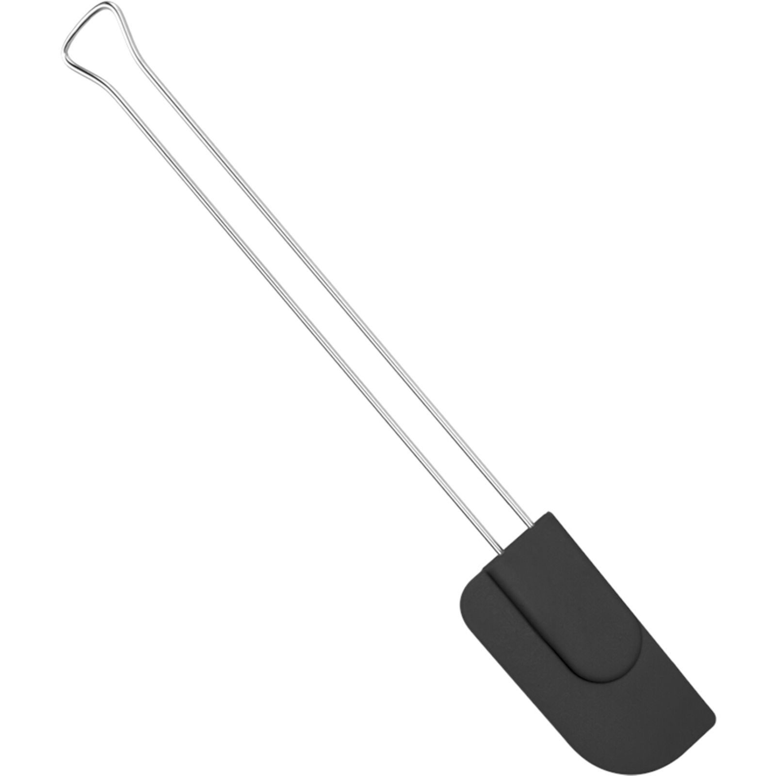 Metaltex Teigschaber Silikonteigschaber 29×3,5 cm schwarz mit Inoxgriff – hitzefest 230 °C