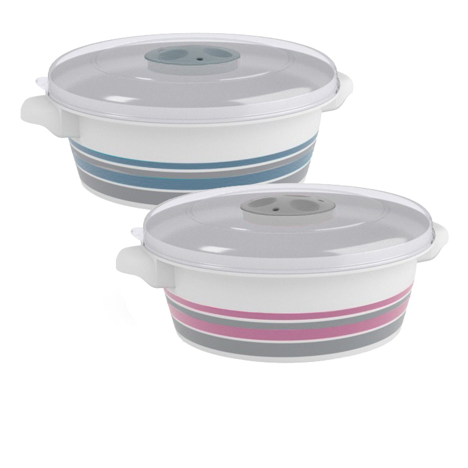 Neuetischkultur Frischhaltedose Mikrowellendose 2er 1 L, Kunststoff, (Set, 2-tlg)