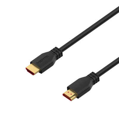 Kabelbude.eu Ultra HDMI Kabel, 8K, ABS, schwarz HDMI-Kabel, (50,00 cm)