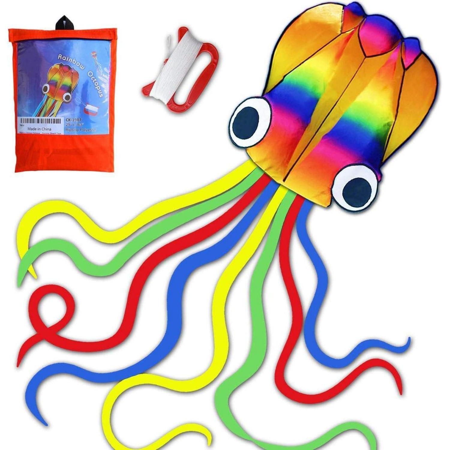 LuxusKollektion Flug-Drache Großer Octopus Drachen Flugdrachen Regenbogen Schwänze Outdoor