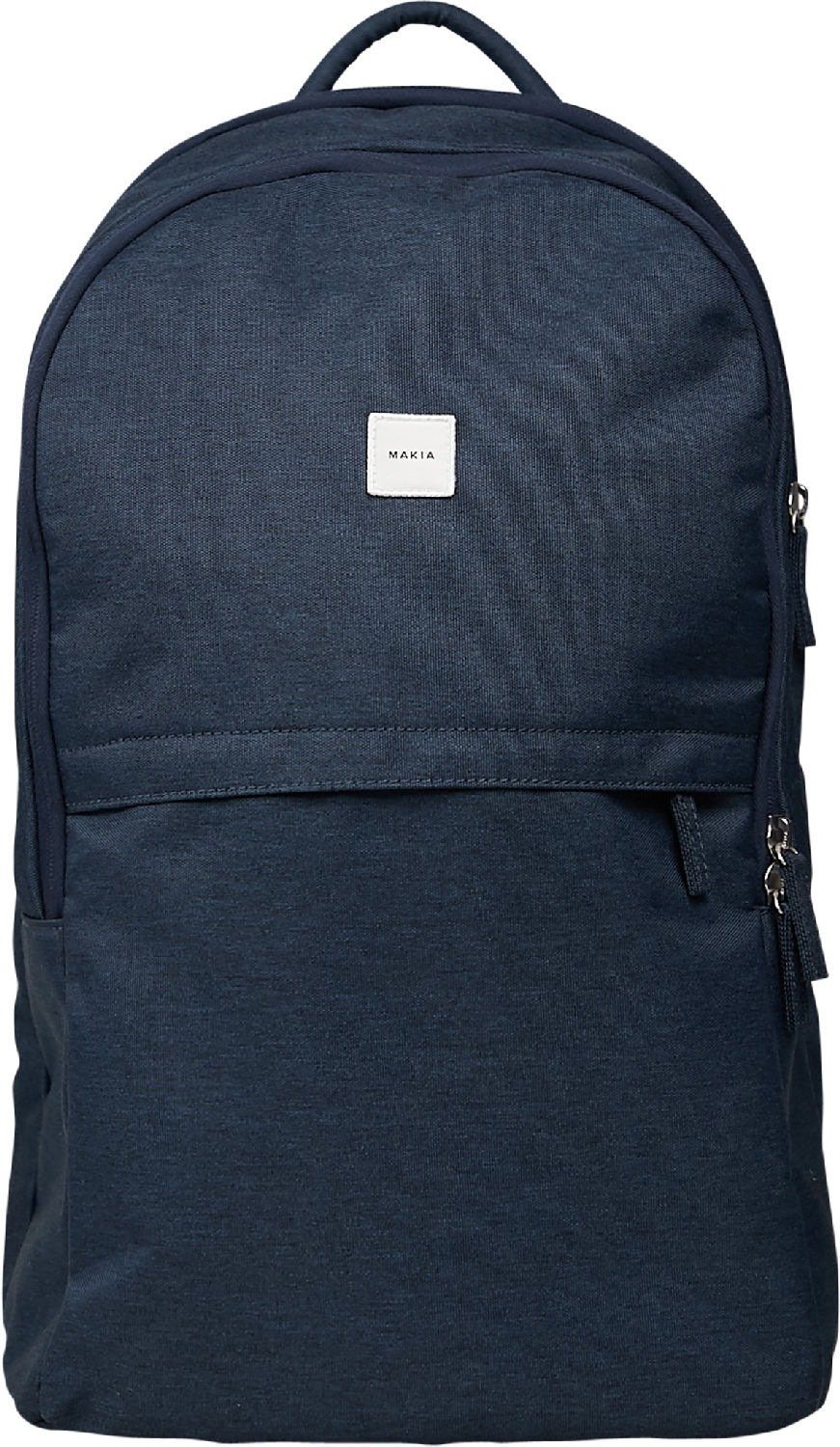 48 Höhe 29 17 Tiefe cm (recycelt) cm cm 100% Laptopfach dunkelblau MAKIA mit Polyester Ahjo 15" Notebook-Rucksack Breite