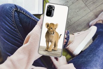 MuchoWow Handyhülle Löwe - Junge - Kinder - Jungen - Tiere - Mädchen, Phone Case, Handyhülle Xiaomi Redmi Note 10, Silikon, Schutzhülle