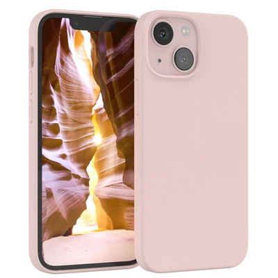 EAZY CASE Handyhülle Premium Silikon Case für Apple iPhone 13 Mini 5,4 Zoll, Silikon Schutzhülle mit Kameraschutz kratzfest Cover Rosa / Altrosa