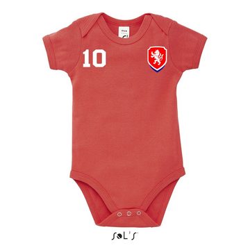 Blondie & Brownie Strampler Kinder Baby Tschechien Retro Czech Sport Trikot Fußball Meister WM EM