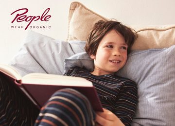 People Wear Organic Pyjama, Jungen Langarm Frottée Schlafanzug aus Bio Baumwolle