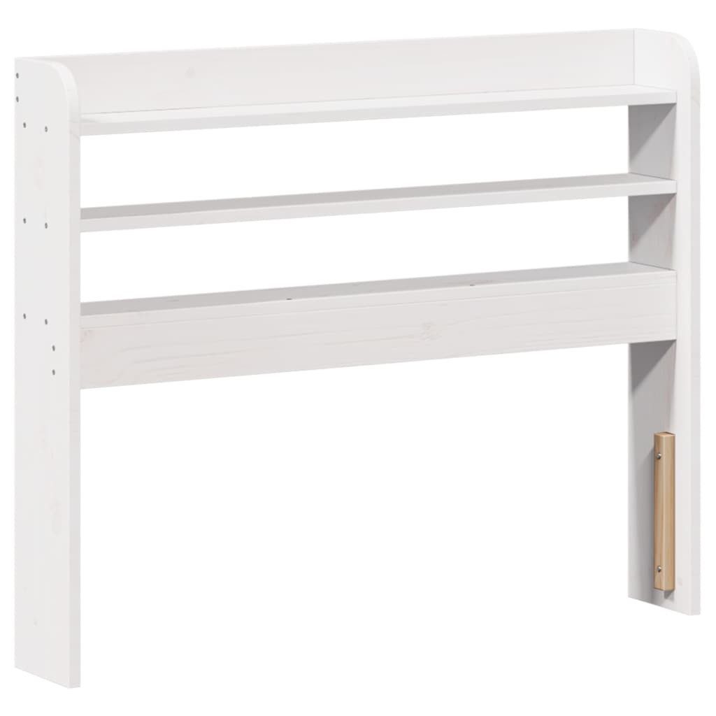 vidaXL Bett Kopfteil mit Ablagen Weiß 75 cm Massivholz Kiefer (1-tlg)