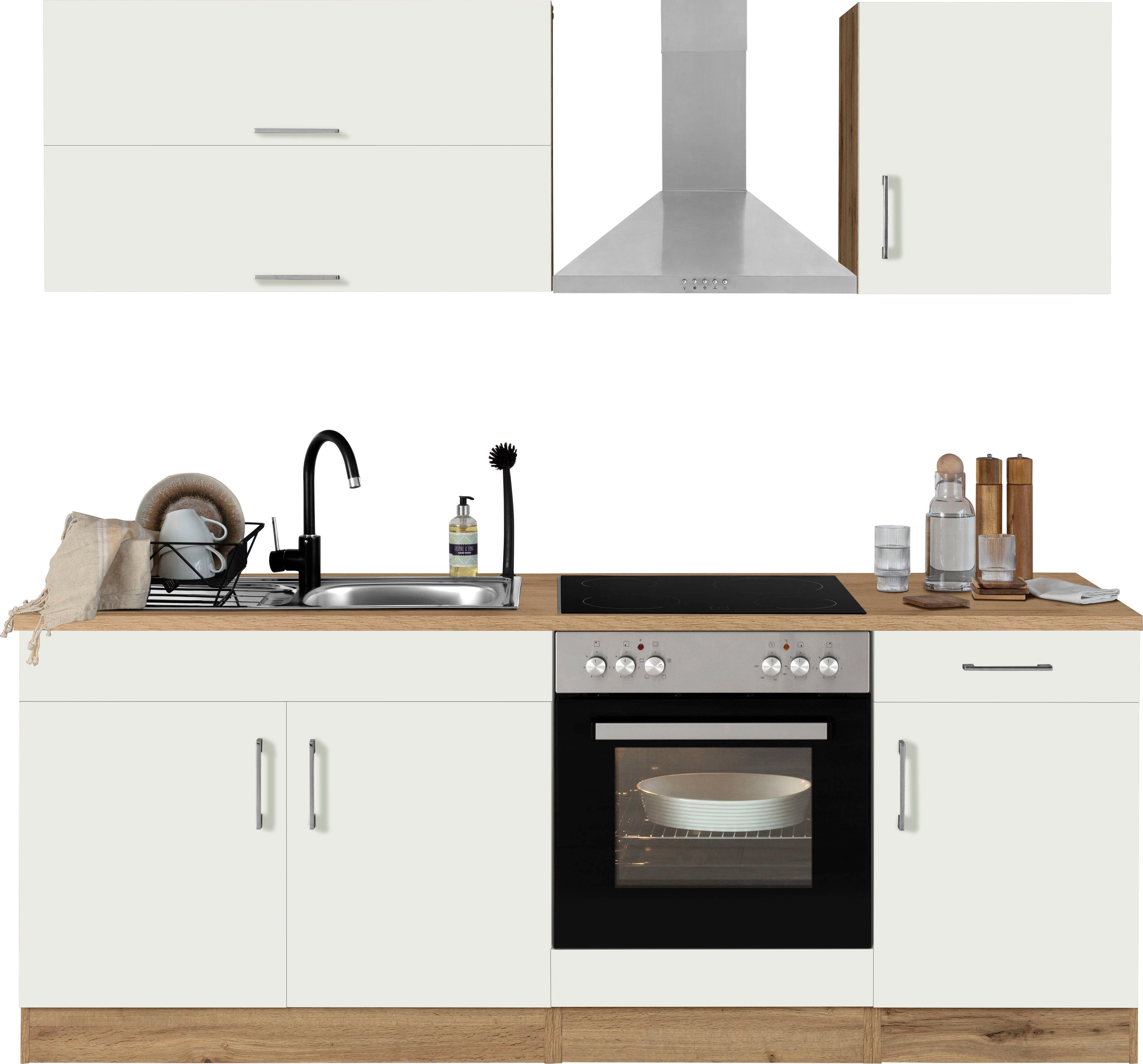 HELD MÖBEL Küchenzeile Colmar, ohne 210 Aufbauservice Wahlweise mit E-Geräte, Breite cm