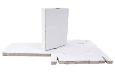 BURI Aufbewahrungsbox 10 Kartons 185x135x35 Versandkarton Faltkarton Großbrief Pappkarton Wa