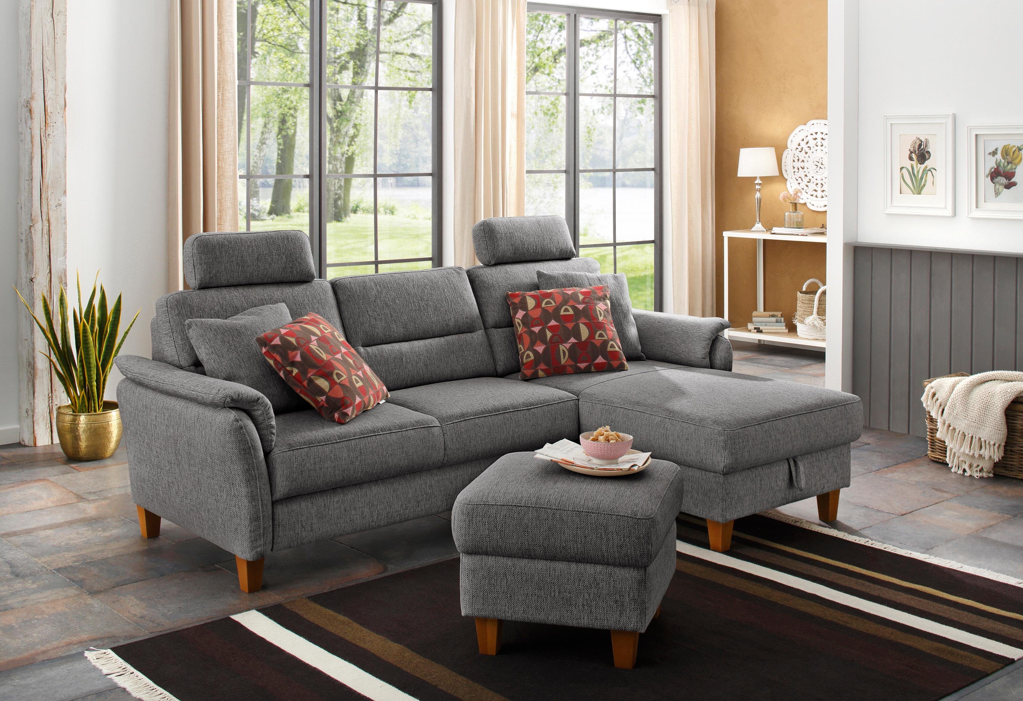 Home affaire Ecksofa Palmera L-Form, Federkern, günstig online kaufen