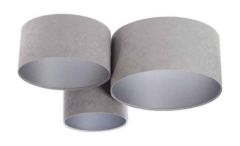 Kiom Deckenleuchte PlaMian grey & silver Ø 91cm, für wechselbare Leuchtmittel, Leuchtmittel nicht inklusive, Leuchtmittel abhängig