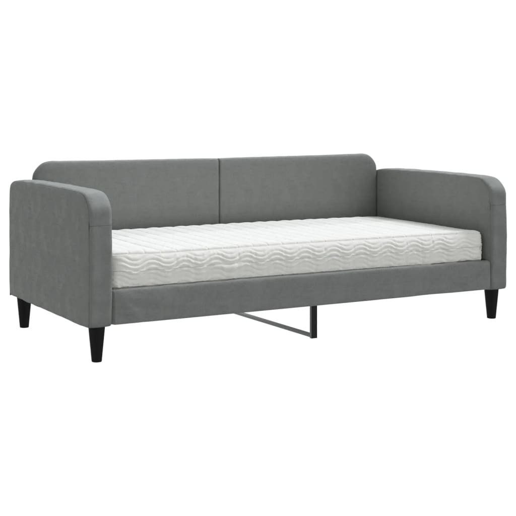 vidaXL Bett Tagesbett mit Matratze Dunkelgrau günstig online kaufen