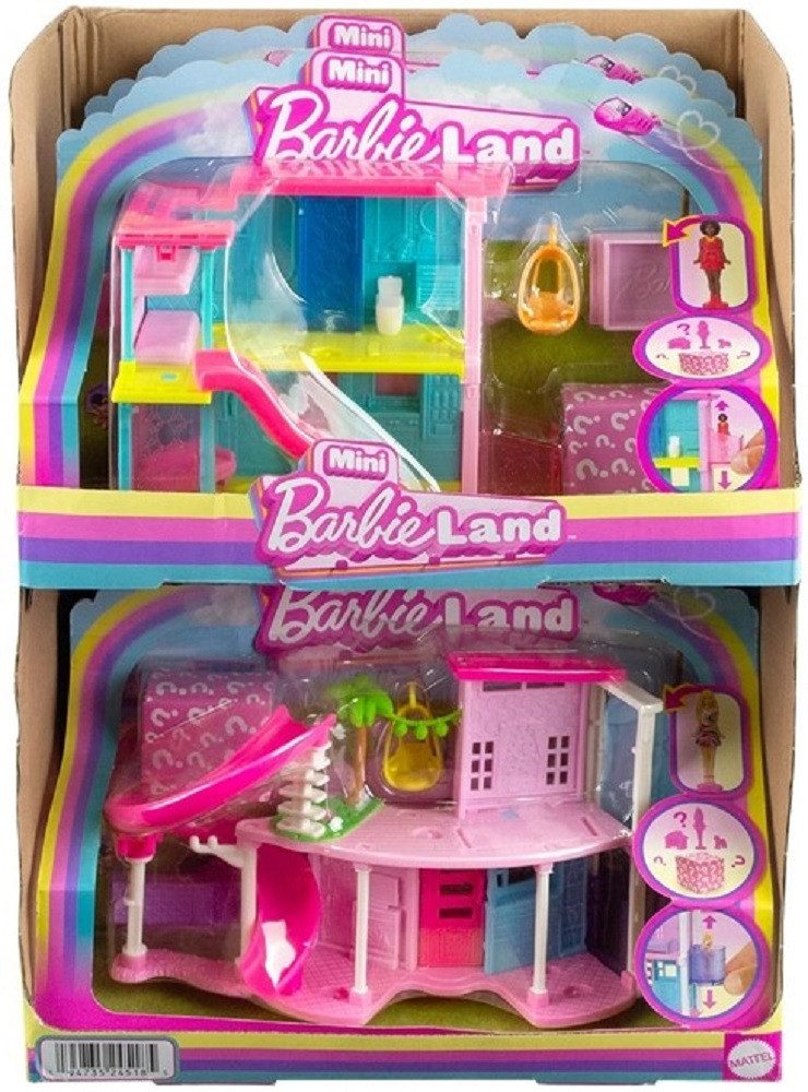 Mattel® Spielfigur Barbie Mini Villa mit 4 cm Puppe, Haustier, Aufzug, Pool & Zubehör, (Spar-Set, 1-tlg), Mini BarbieLand Villa mit Puppe Haustier Zubehör Artikel nicht wählbar