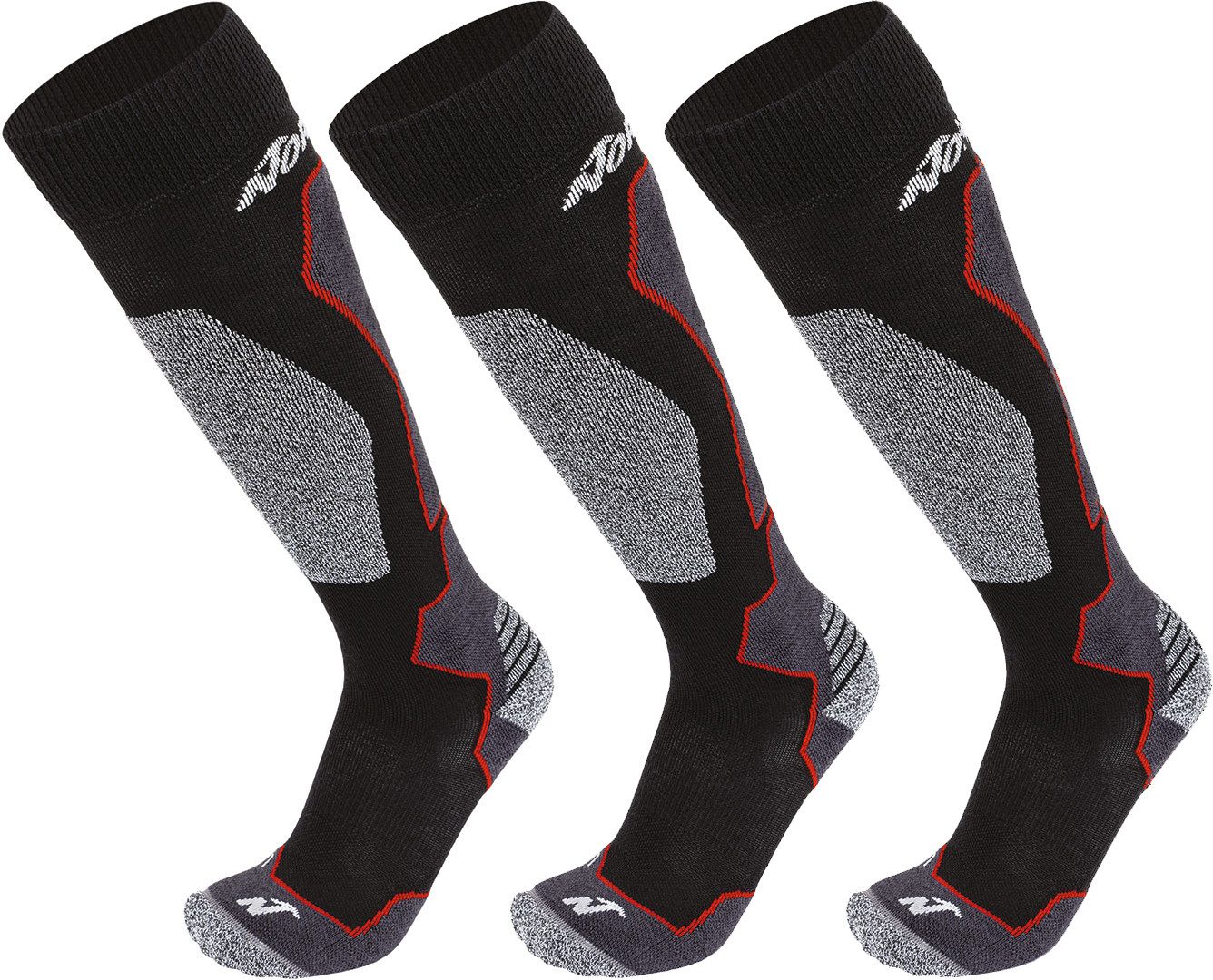 Nordica Skisocken NORDICA HIGH PERFORMANCE MEN 3er Pack Socken black/anthracite/red