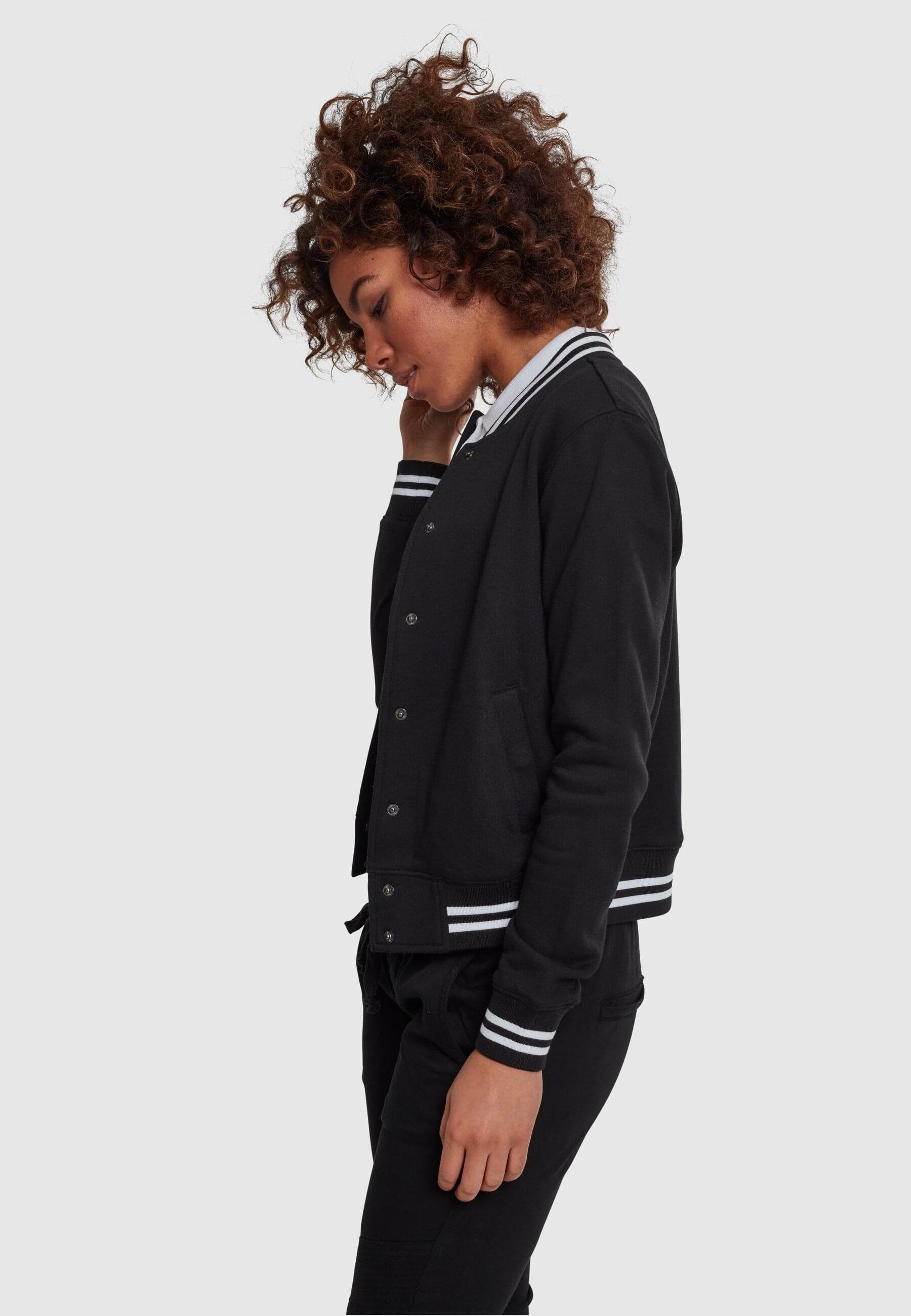 URBAN Strickfleecejacke TB1990 Ladies Jacket College Sweat College (1-St) CLASSICS Sweat blk/blk Damen