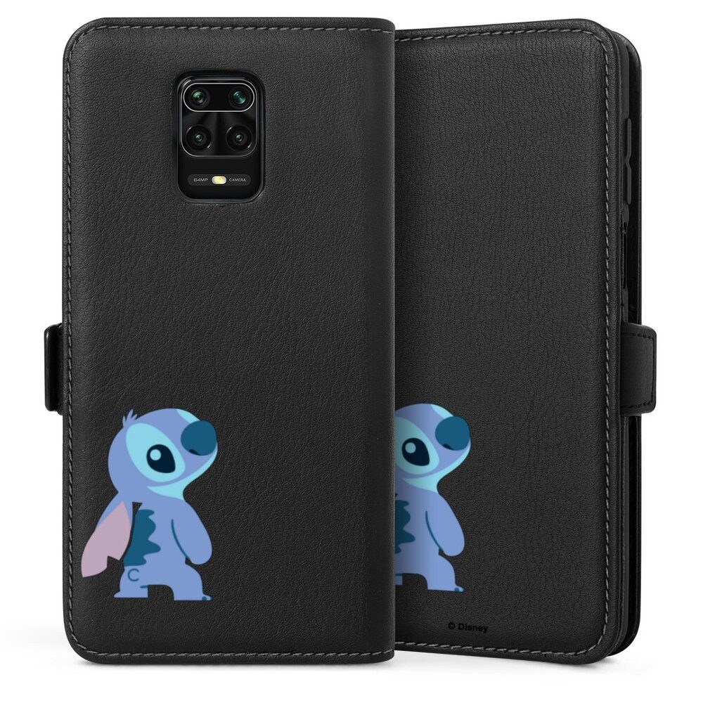 DeinDesign Handyhülle Lilo & Stitch Fanartikel Disney Stitch Smiling, Xiaomi Redmi Note 9s Hülle Handy Flip Case Wallet Cover