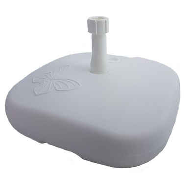 Spetebo Kunststoffschirmständer Sonnenschirmständer Kunststoff - weiß / 20 Liter, für Stöcke bis Ø 32 mm