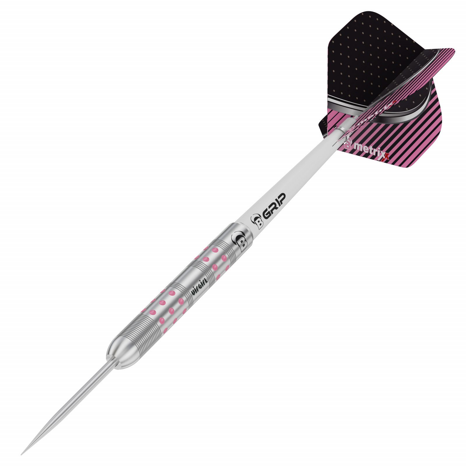 BULL'S Dartpfeil Bull´s Steeldart Virgirl VR1, 80% Tungsten, 21g. Rosa, silber, 80% Tungsten, Kompletter Satz