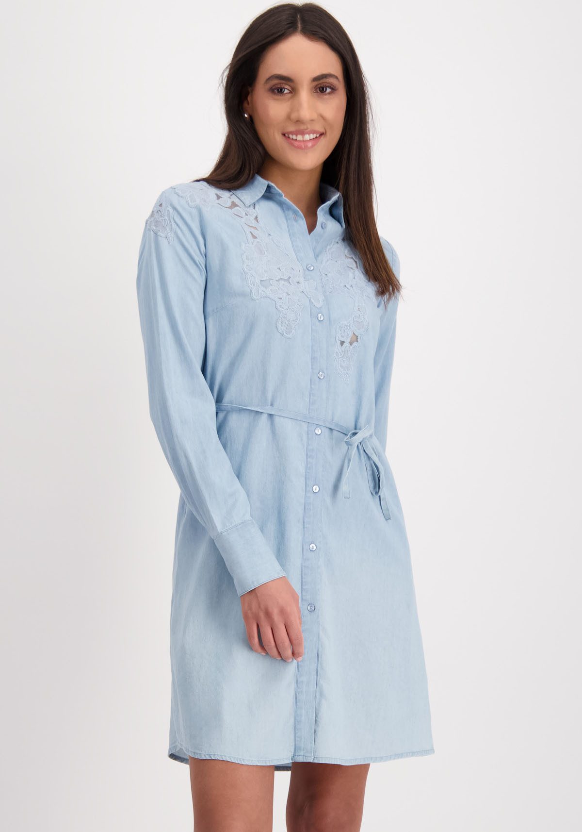 Monari Jeanskleid mit Bindegürtel günstig online kaufen
