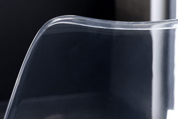 riess-ambiente Esszimmerstuhl SCANDINAVIA MEISTERSTÜCK transparent / schwarz / natur (Einzelartikel, 1 St), Kunststoff · Kunstleder · Massivholz · Design