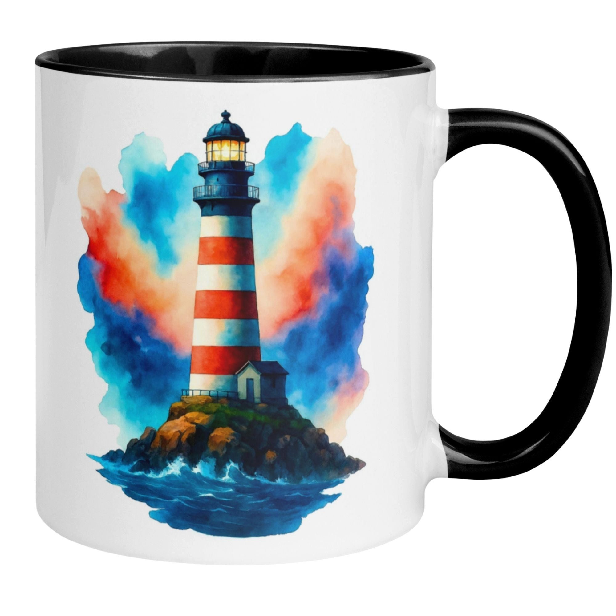 Momentals Tasse Liebe – „Leuchtturm“ – Ich liebe Dich Geschenk Partner Valentinstag, Gratis Versand · Links-&Rechtshänder · Spülmaschinenfest