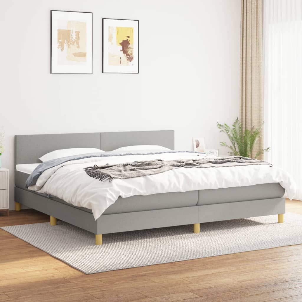 vidaXL Boxspringbett mit Matratze Schwarz 200x200 cm Stoff1373155 günstig online kaufen