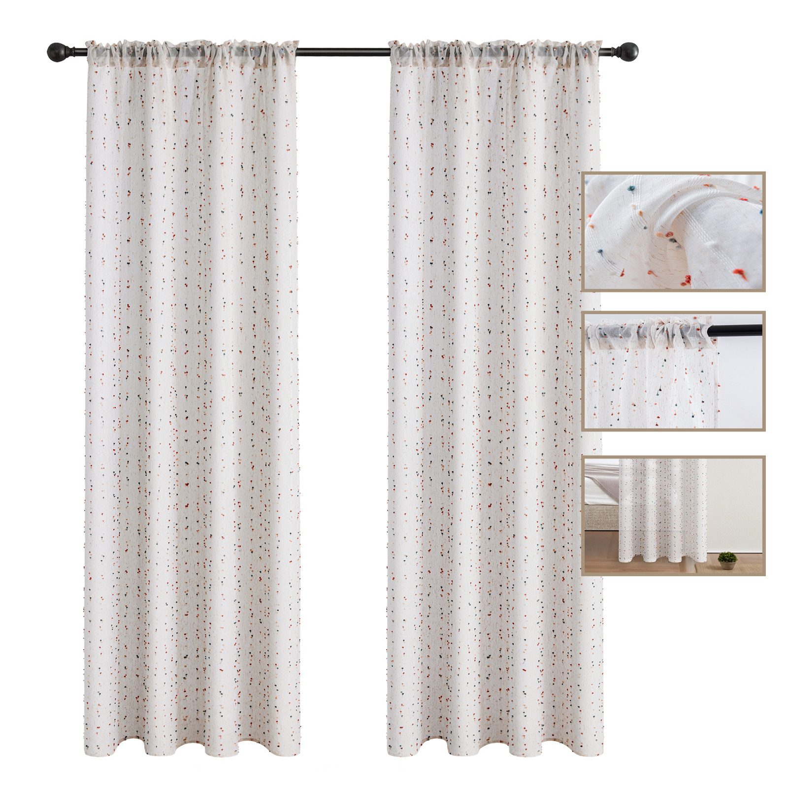 BTTO V&G Gardine Voile Gardinen Bunte günstig online kaufen
