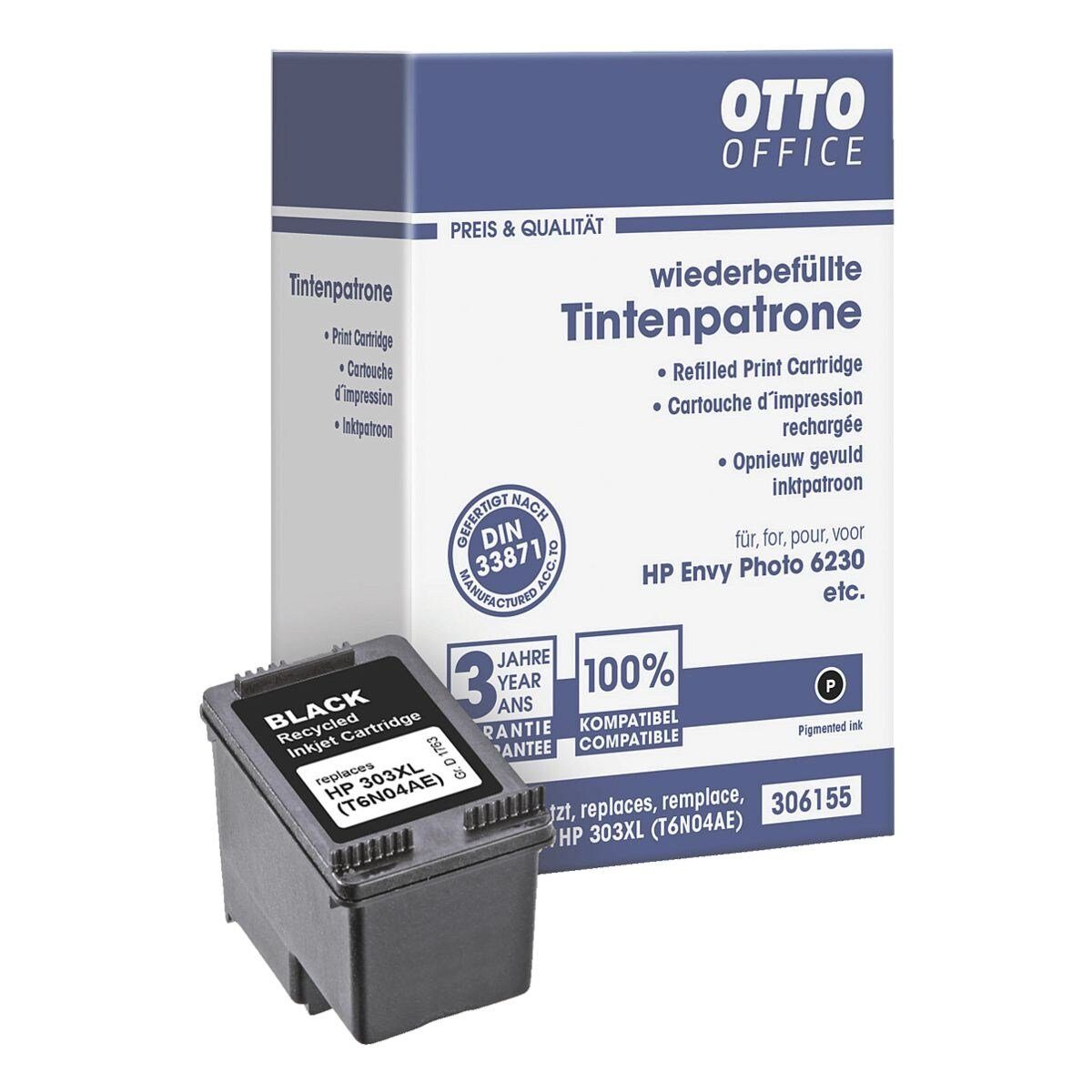 Otto Office  Office Tintenpatrone (ersetzt HP »T6N04AE« N. 303XL, schwarz)