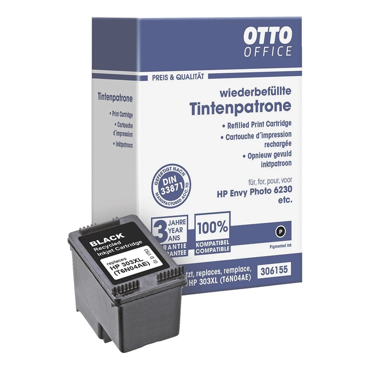 Otto Office Tintenpatrone (1-tlg., ersetzt HP »T6N04AE« N. 303XL, schwarz)
