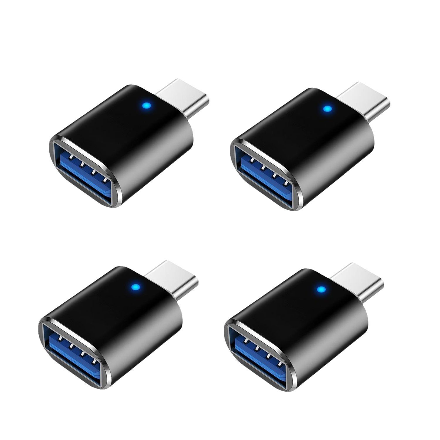4 Stück USB C auf USB A Adapter Datenübertragung Stecker Konverter OTG USB-Adapter