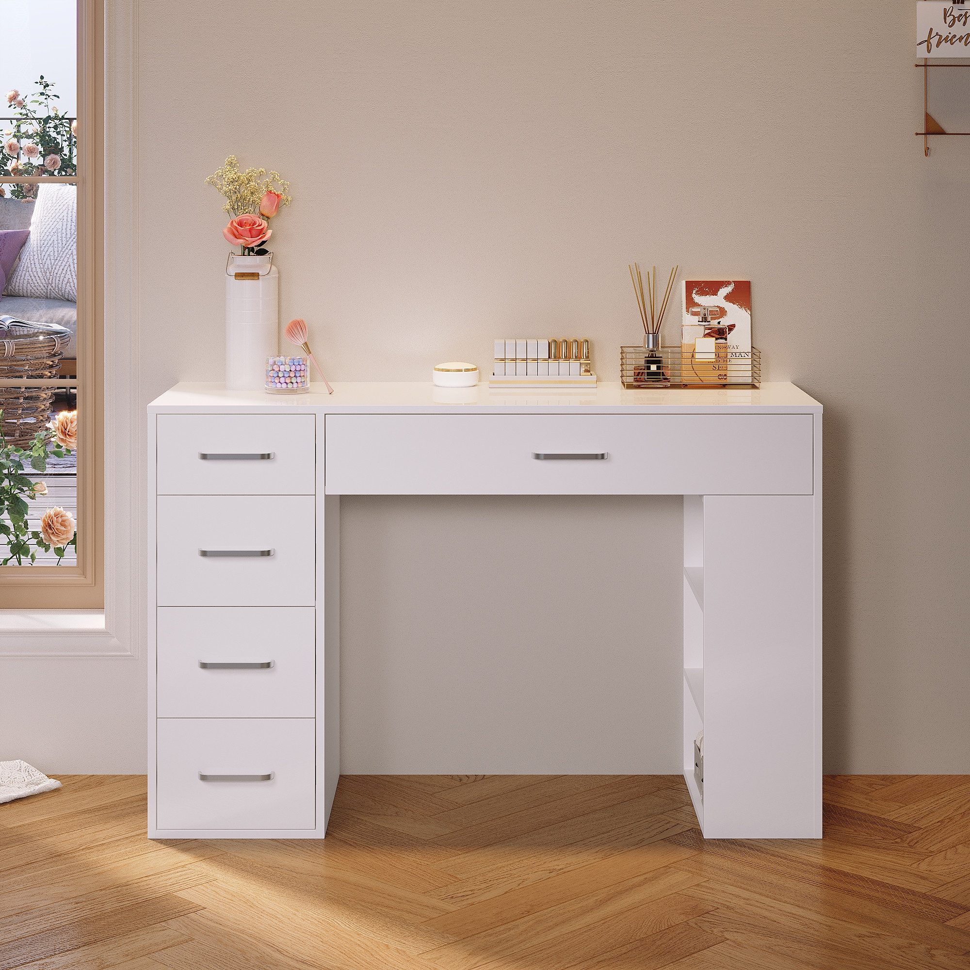 SONNI Schminktisch Großraum-Schminktisch, weißer Schreibtisch, großer Bürot günstig online kaufen