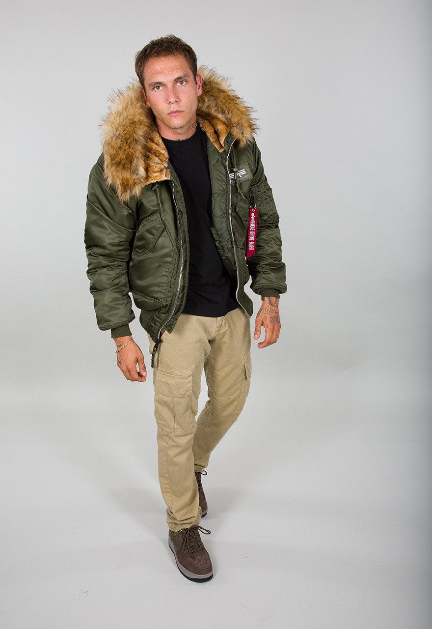 Alpha Industries Funktionsjacke Fliegerjacke 45P Hooded Custom dunkelgrün H günstig online kaufen