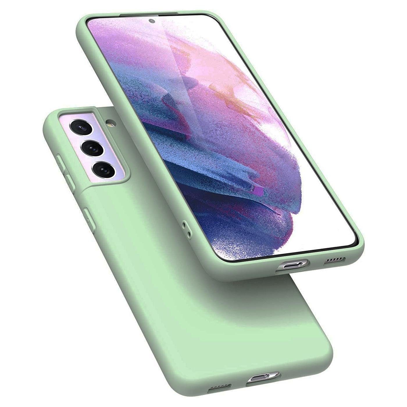 CoolGadget Handyhülle Silikon Case für das Samsung Galaxy S22 Slim TPU Cover 6,1 Zoll, Weiche Schutz Hülle mit Innen Fleece aus Stoff Handy Tasche