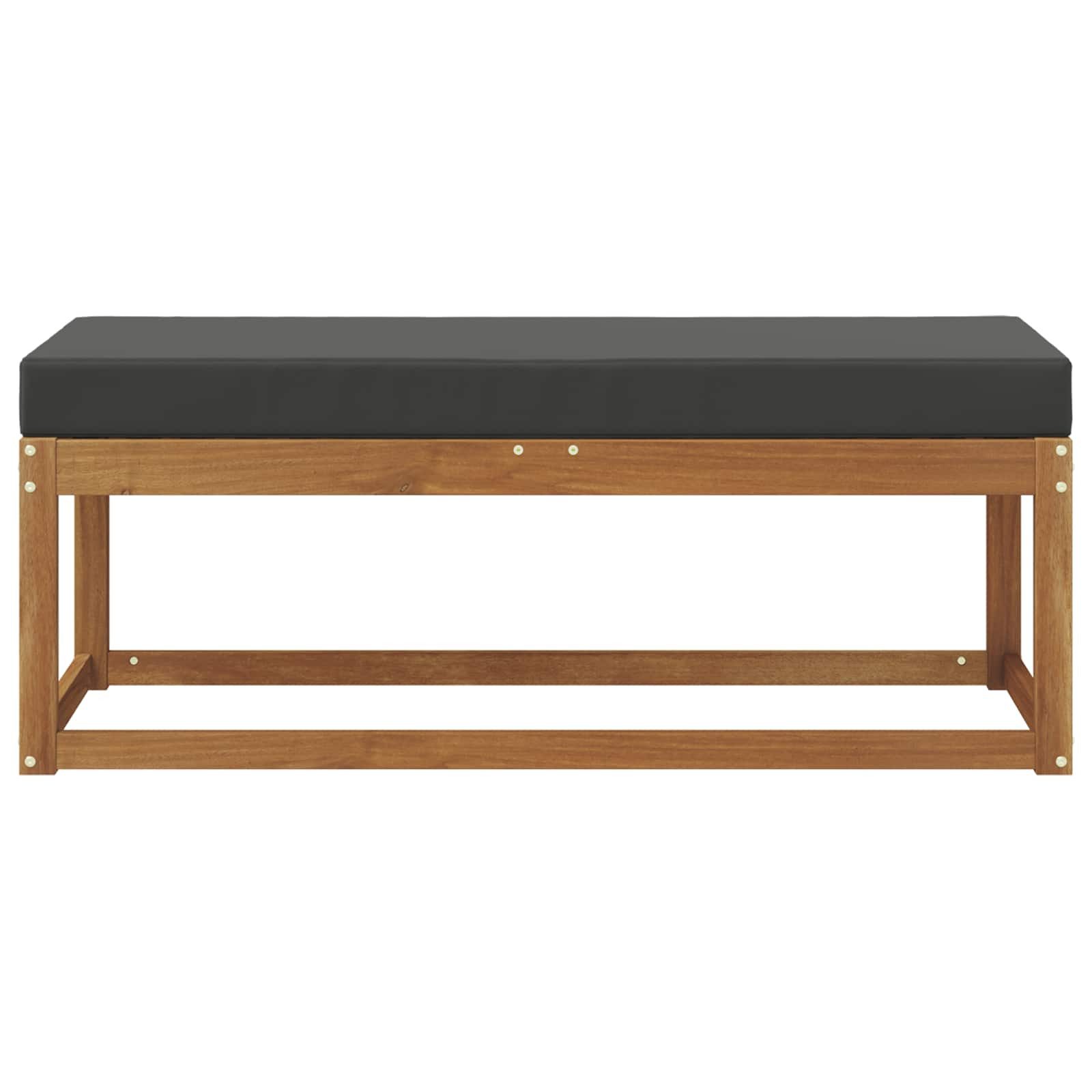 vidaXL Sofaelement Outdoor Hockerbank Natur und Anthrazit 115 x 43 x 45 cm (1 St)