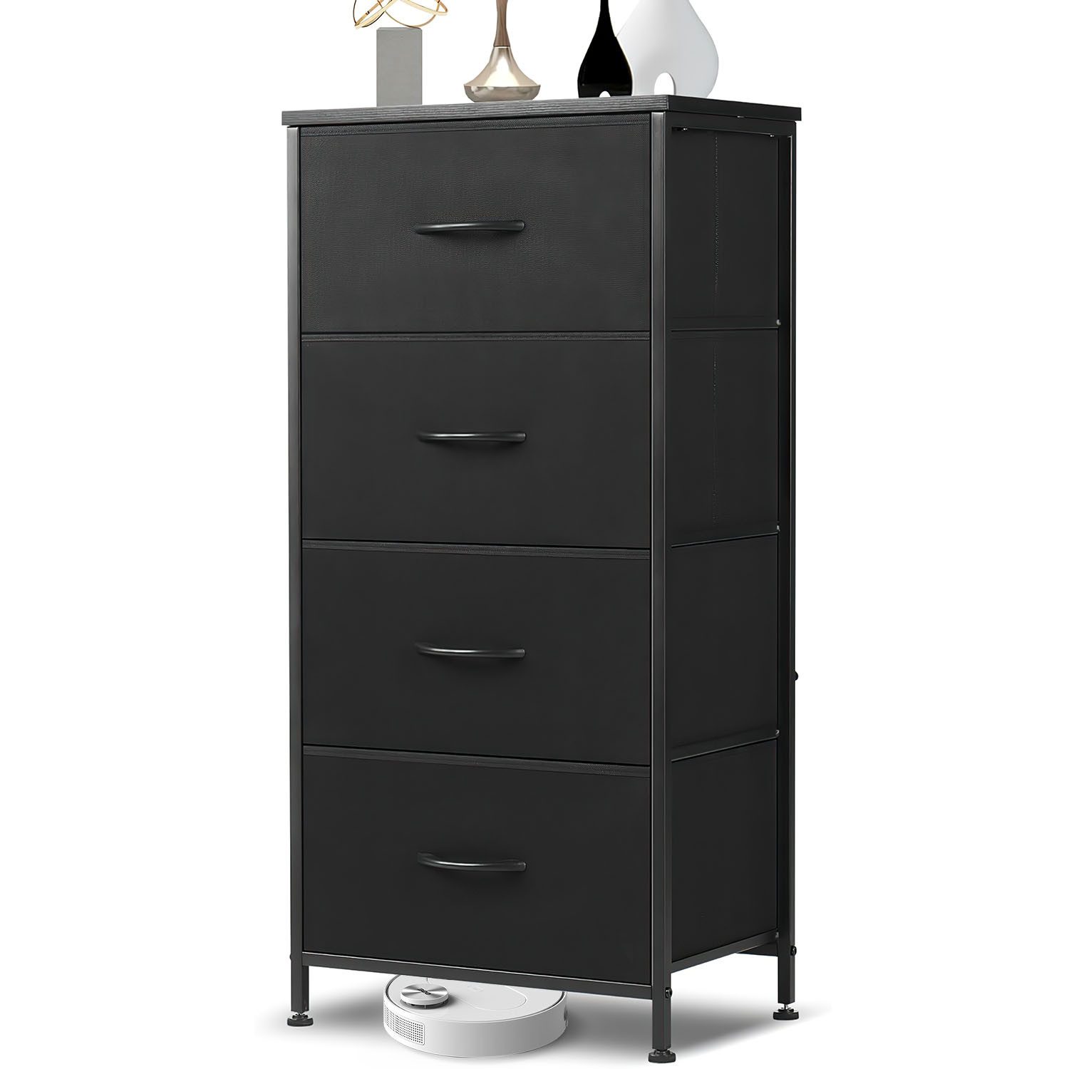 Sideboard Kommode mit 4 Schubladen Sideboard Mehrzweckschrank Schubladenschrank