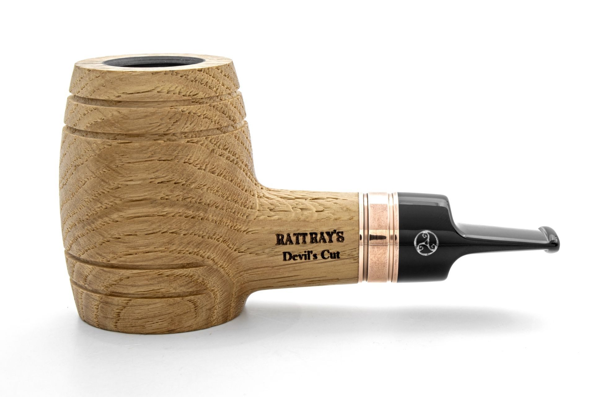 Rattray's Handpfeife Devil's Cut Fass G Oak sand Eiche 9mm Filter Straight Barrel