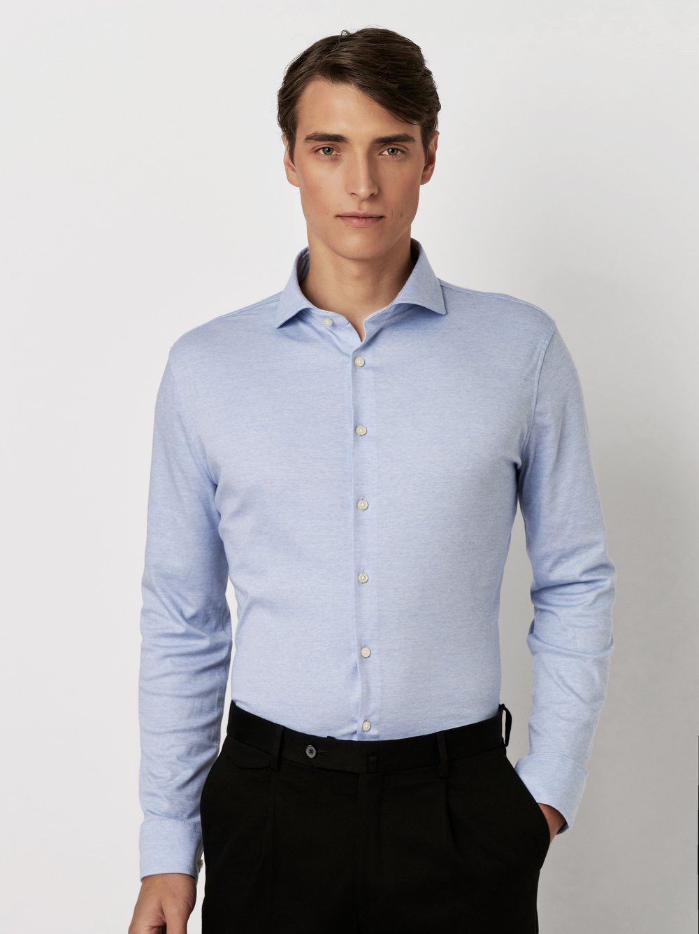 DESOTO Langarmhemd Jerseyhemd Essential Hai langarm Flexibler Stretch