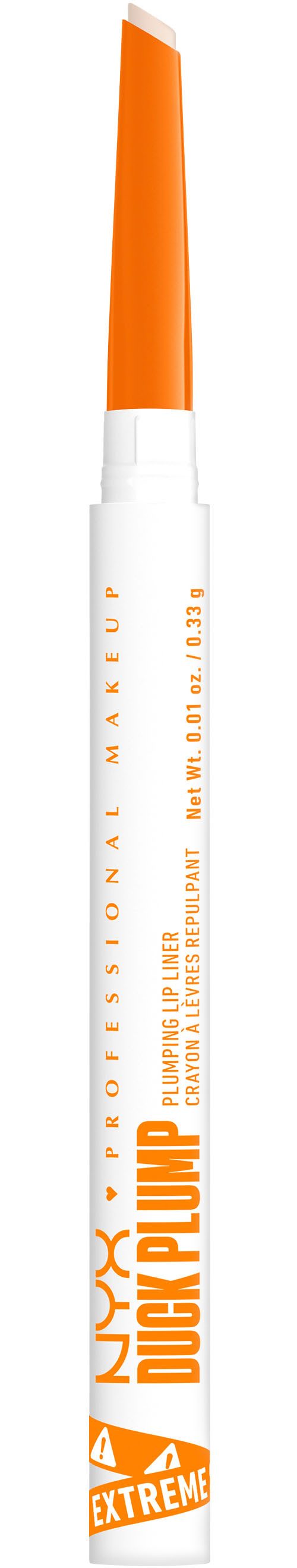 NYX Lippenstift Professional Makeup Duck Plump Plumping Lip Liner Lippenkonturenstift, Transparent, polstert die Lippen natürlich auf, angeschrägte Spitze.